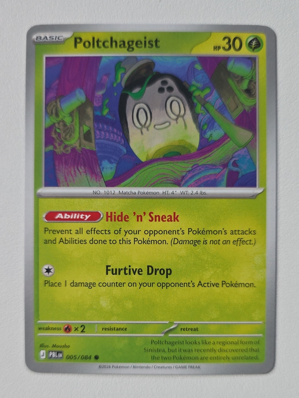 Pokemon Poltchageist Card